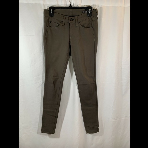 $210 Rag &‎ Bone Equestrian Skinny Jean Olive [ SZ 26 ] - Picture 6 of 8
